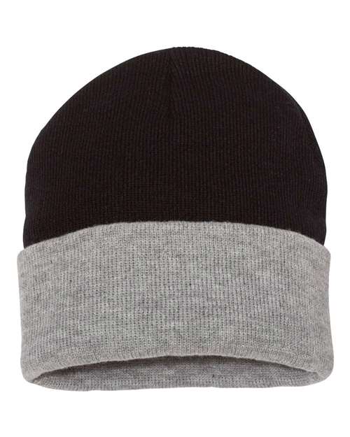 12" Color Blocked Cuffed Beanie SP12T