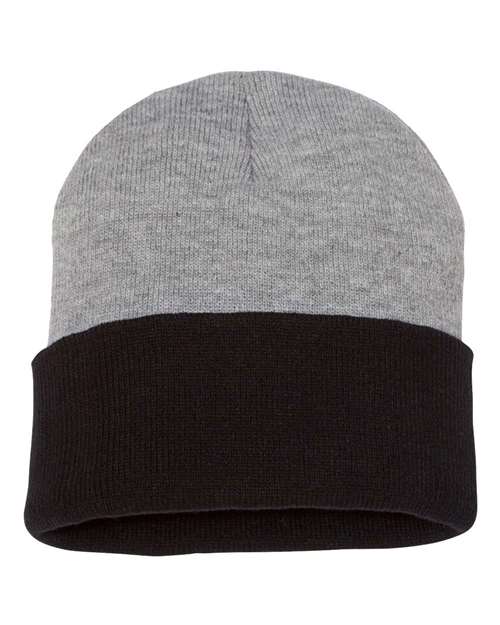 12" Color Blocked Cuffed Beanie SP12T