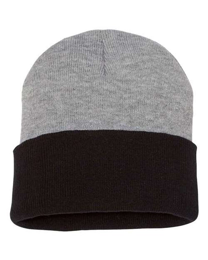 12" Color Blocked Cuffed Beanie SP12T