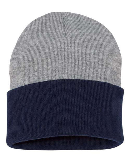 12" Color Blocked Cuffed Beanie SP12T