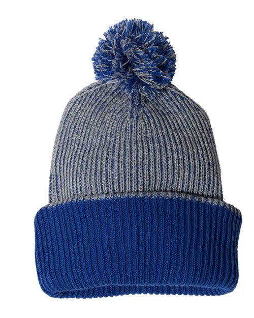 12" Speckled Pom-Pom Cuffed Beanie SP70