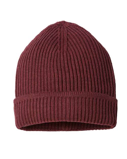 Sustainable Finish Edge Cuffed Beanie MAPLE