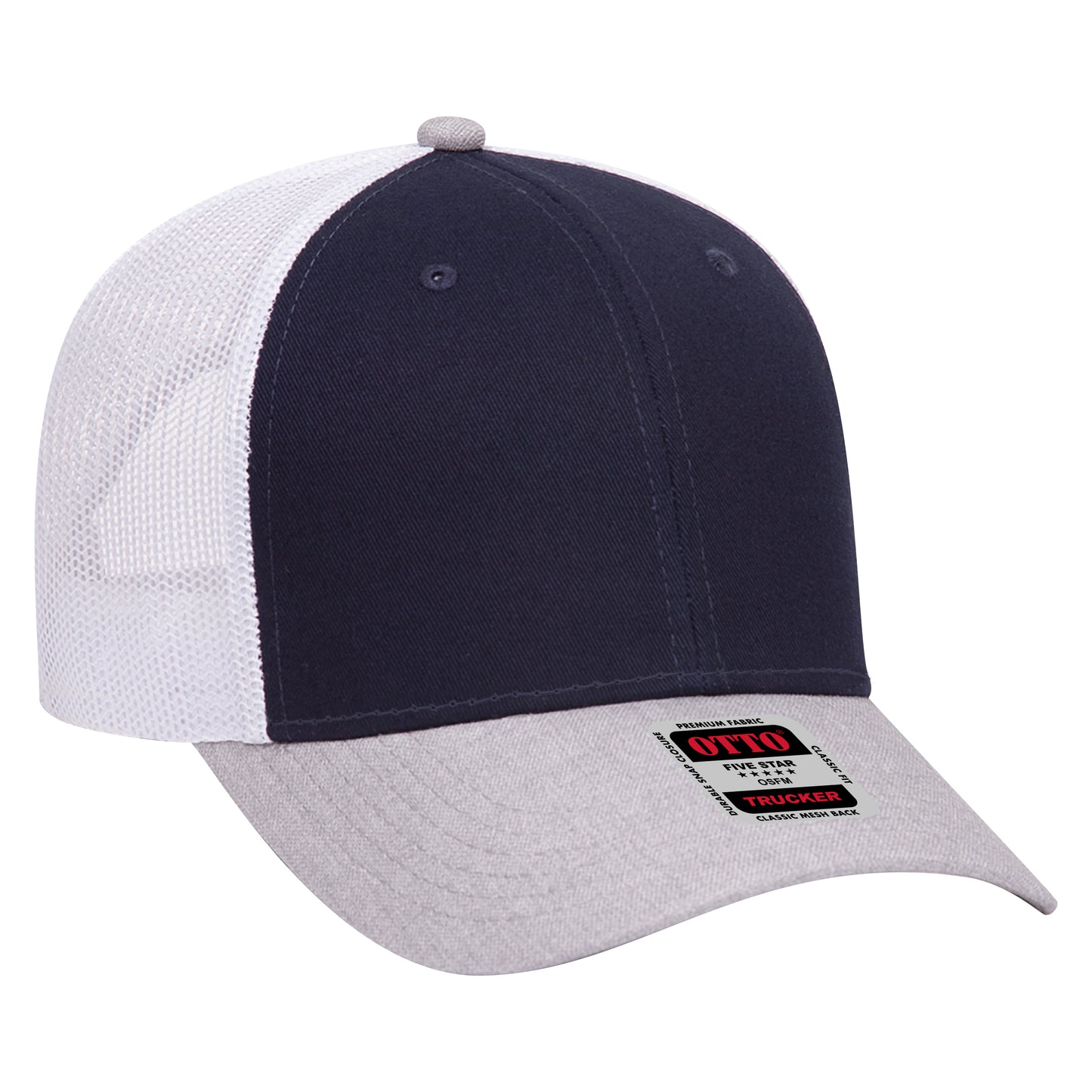 OTTO CAP 6 Panel Low Profile Mesh Back Trucker Hat 83-1239