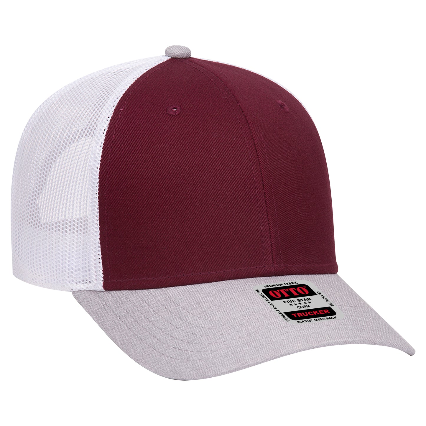 OTTO CAP 6 Panel Low Profile Mesh Back Trucker Hat 83-1239