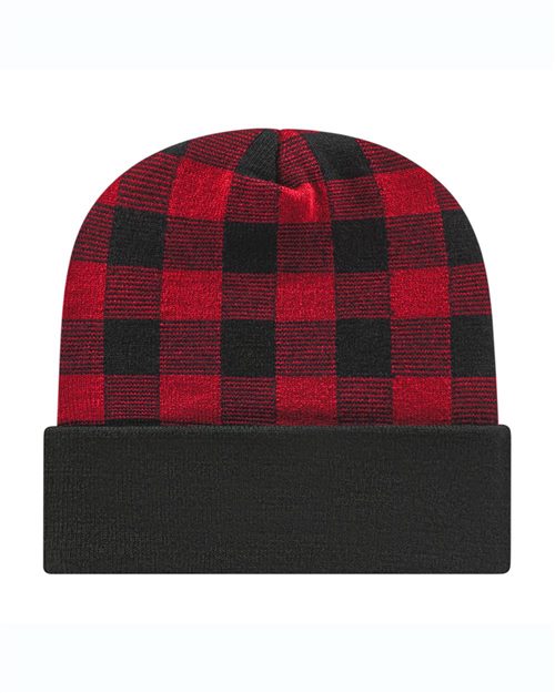 USA-Made Plaid Beanie RKP12