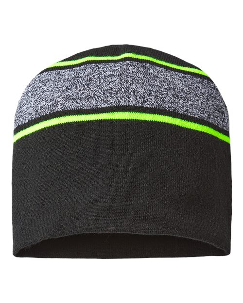 USA-Made Variegated Striped Beanie RKV9