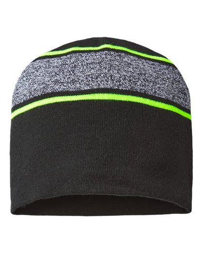 USA-Made Variegated Striped Beanie RKV9