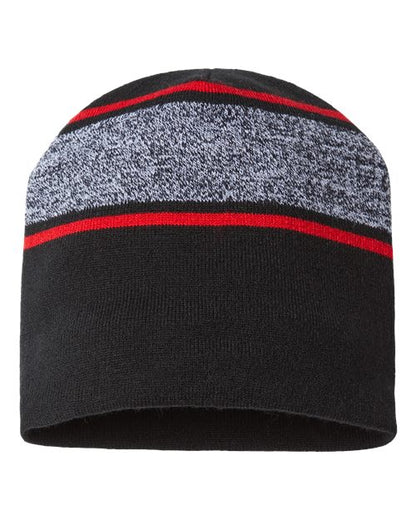 USA-Made Variegated Striped Beanie RKV9