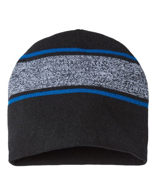 USA-Made Variegated Striped Beanie RKV9