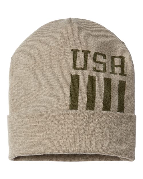 USA-Made Patriotic Cuffed Beanie RK12