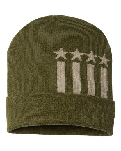 USA-Made Patriotic Cuffed Beanie RK12