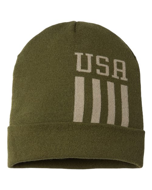 USA-Made Patriotic Cuffed Beanie RK12