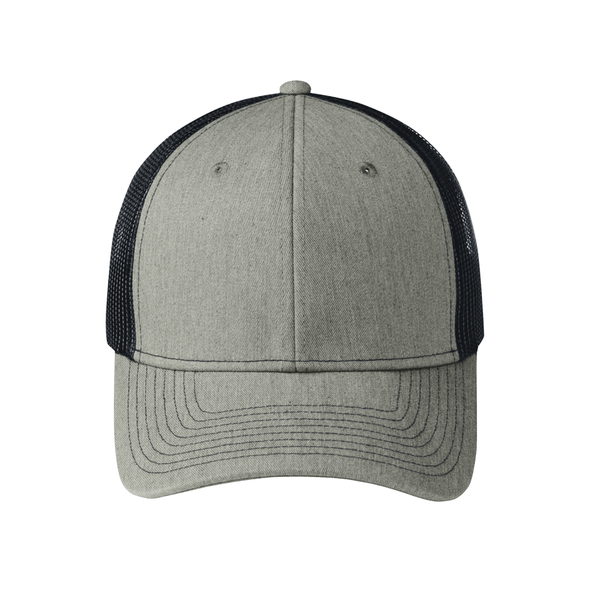 Custom Cheap trucker Hat Heather Grey Black