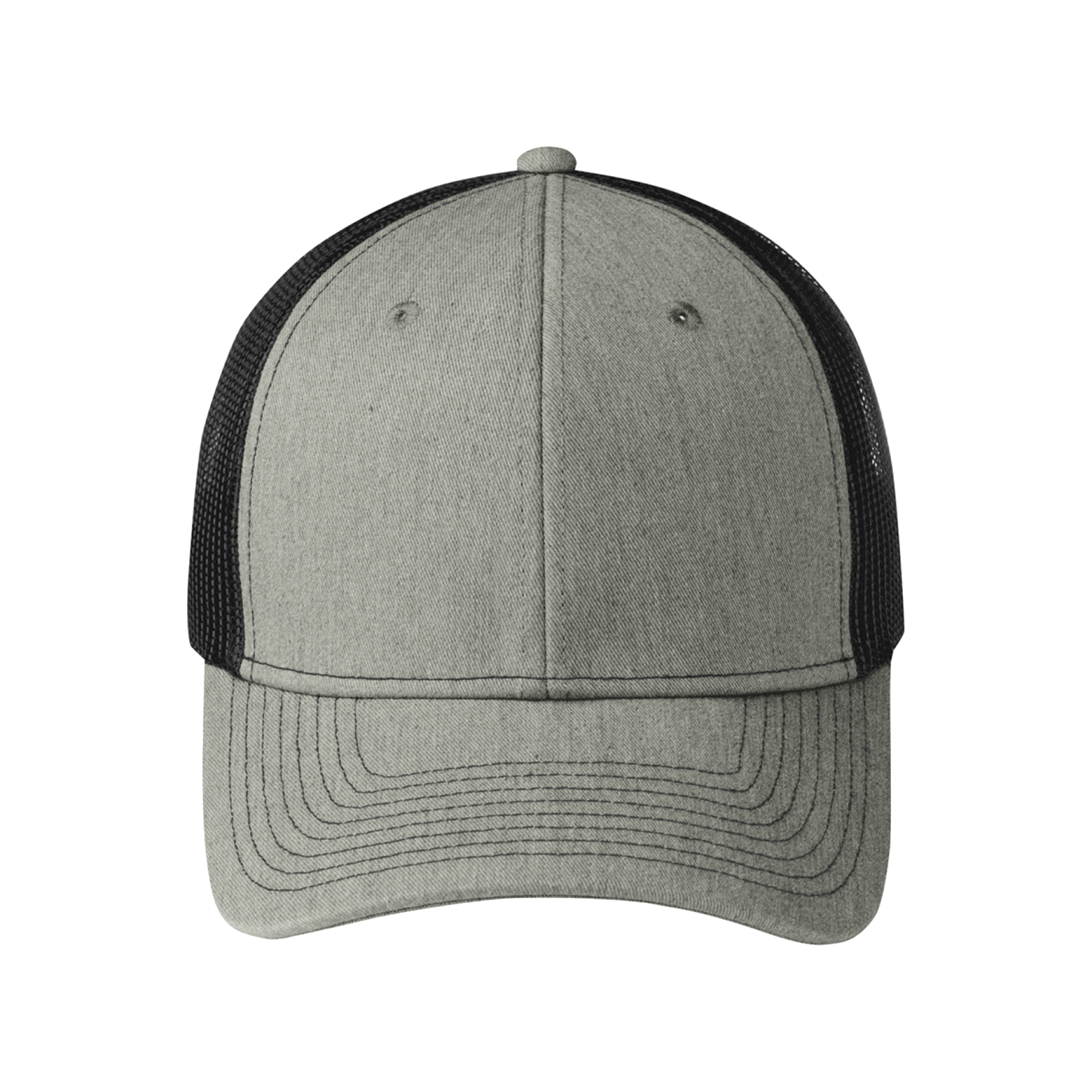 Custom Cheap Trucker Hat  Heather Grey Black