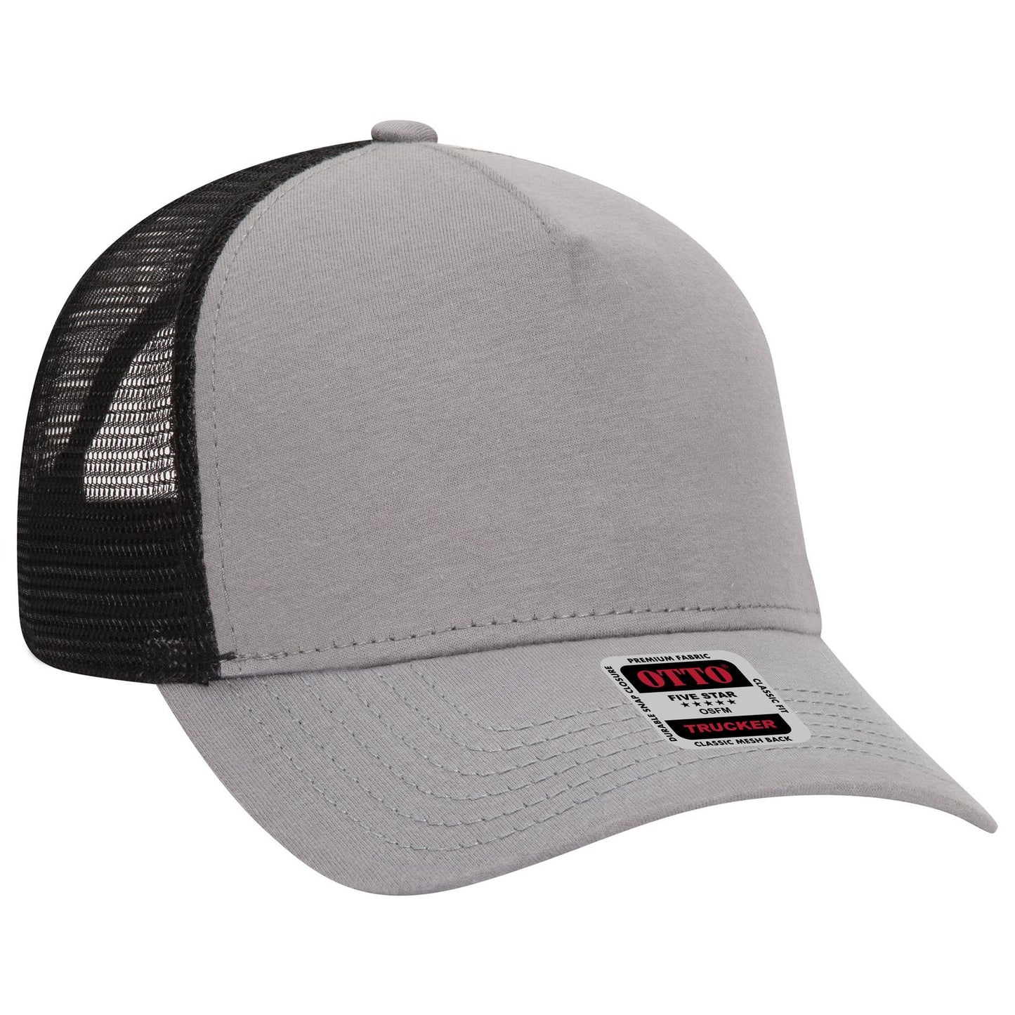 OTTO CAP 5 Panel Mid Profile Mesh Back Trucker Hat 32-934