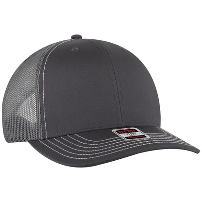 OTTO CAP 6 Panel Mid Profile Mesh Back Trucker Hat 112-1