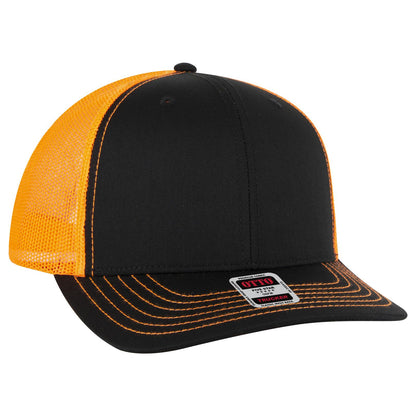 OTTO CAP 6 Panel Mid Profile Mesh Back Trucker Hat 112-1