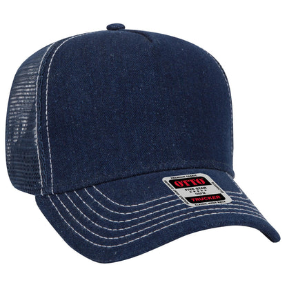 OTTO CAP 5 Panel Mid Profile Mesh Back Trucker Hat 32-285