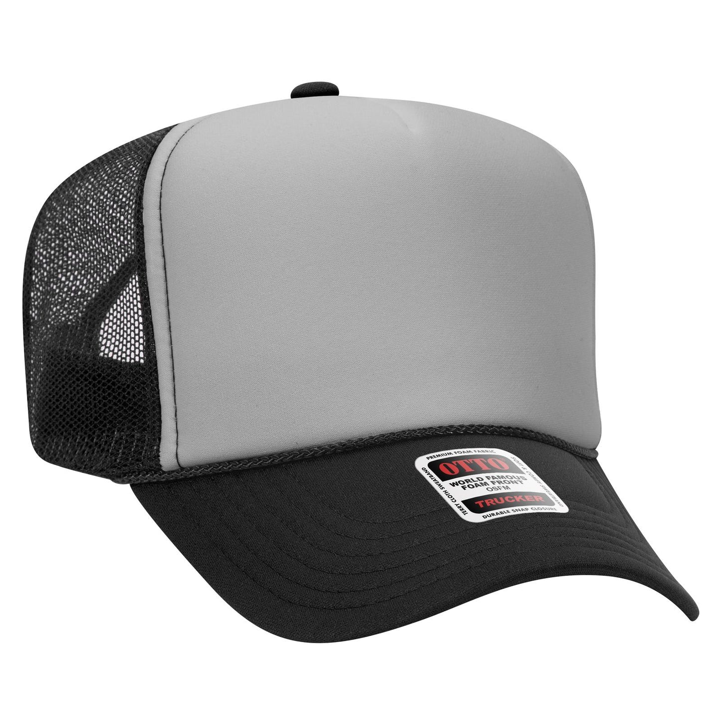 OTTO CAP 5 Panel High Crown Mesh Back Trucker Hat 39-165