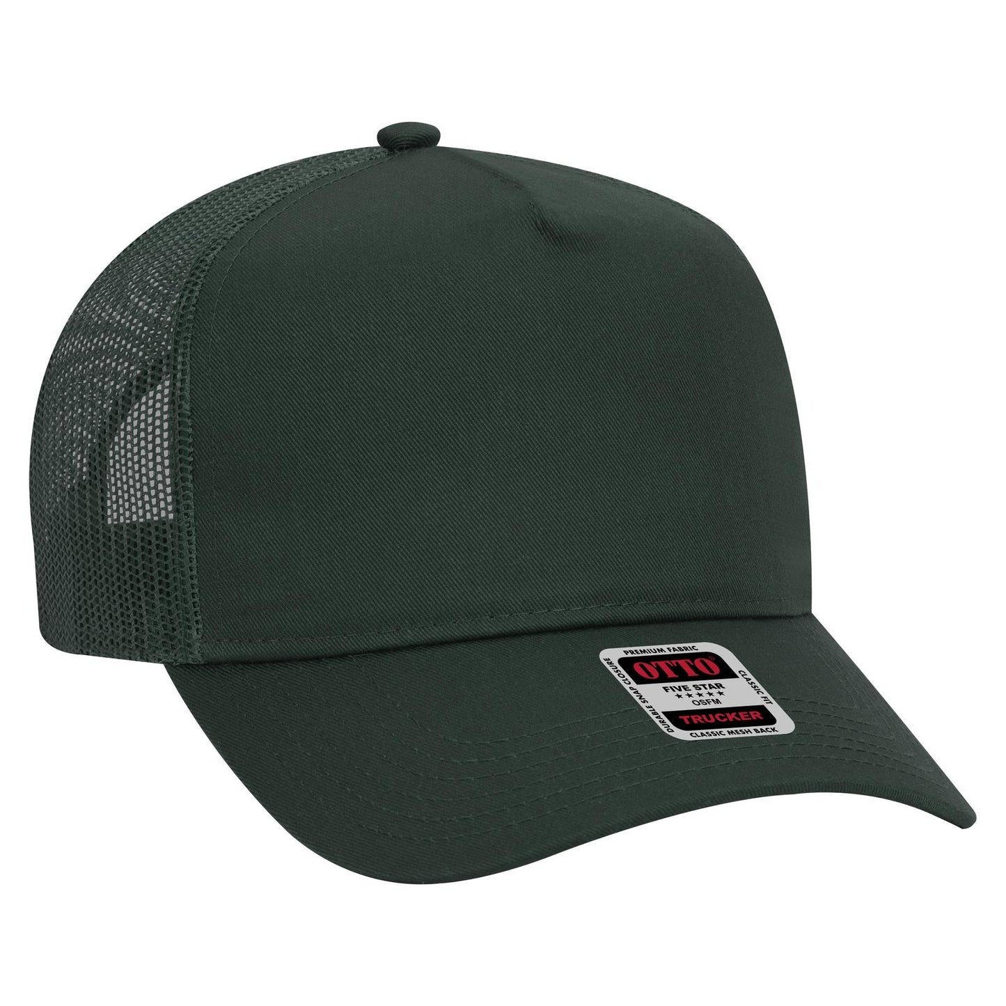 OTTO CAP 5 Panel Mid Profile Mesh Back Trucker Hat 32-285