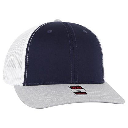 OTTO CAP 6 Panel Mid Profile Mesh Back Trucker Hat 112-1