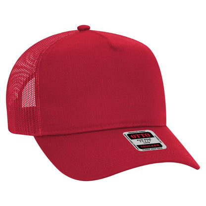 OTTO CAP 5 Panel Mid Profile Mesh Back Trucker Hat 32-285