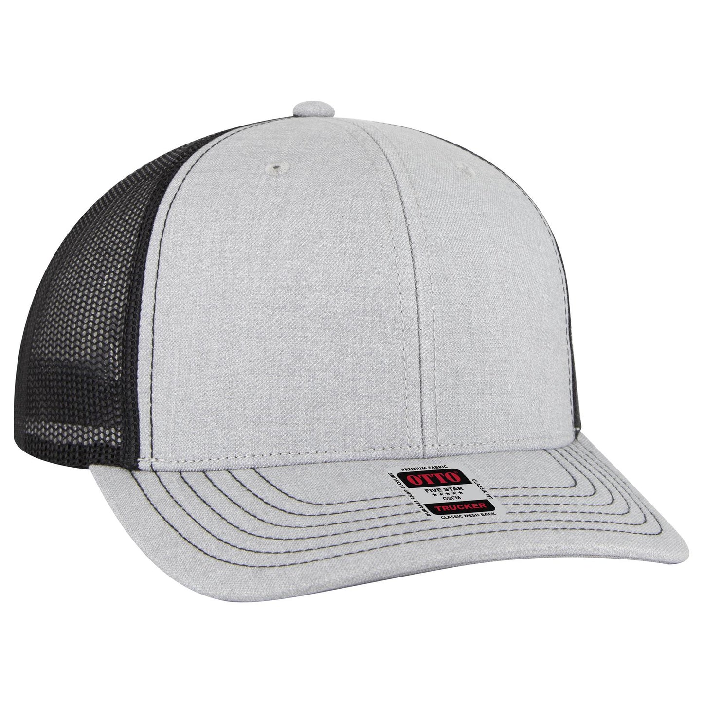 OTTO CAP 6 Panel Mid Profile Mesh Back Trucker Hat 112-1