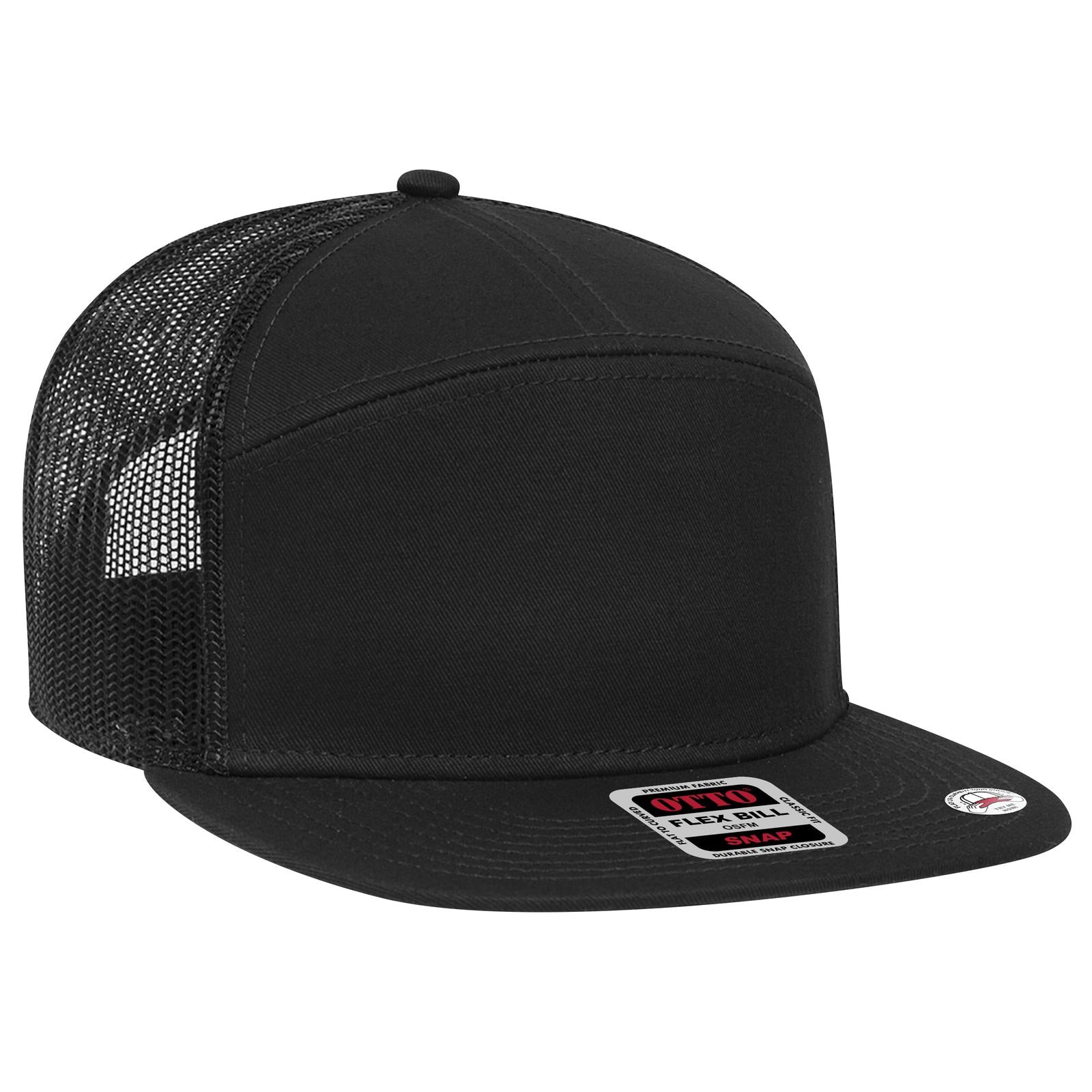 OTTO CAP "OTTO SNAP" 7 Panel Mesh Back Trucker Snapback Hat