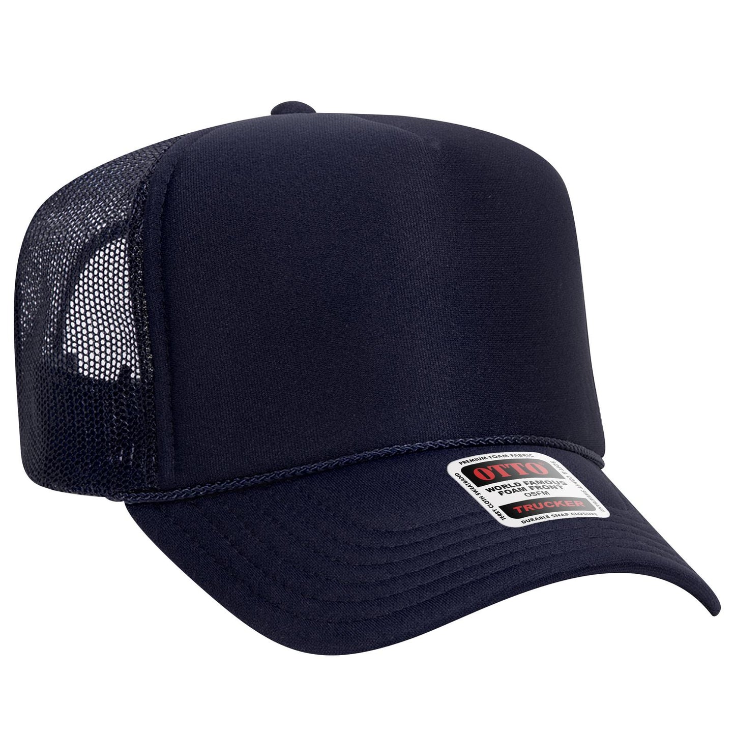 OTTO CAP 5 Panel High Crown Mesh Back Trucker Hat 39-165