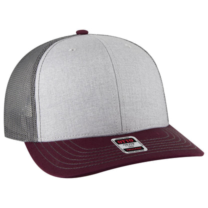 OTTO CAP 6 Panel Mid Profile Mesh Back Trucker Hat 112-1