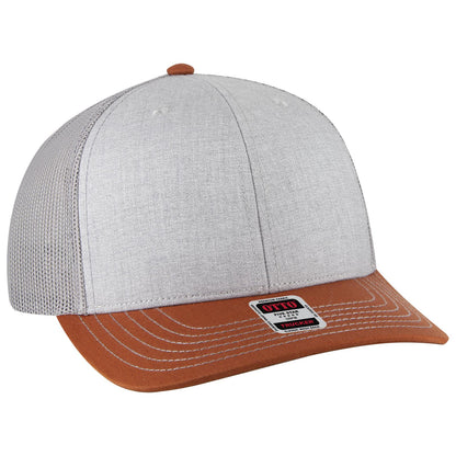 OTTO CAP 6 Panel Mid Profile Mesh Back Trucker Hat 112-1