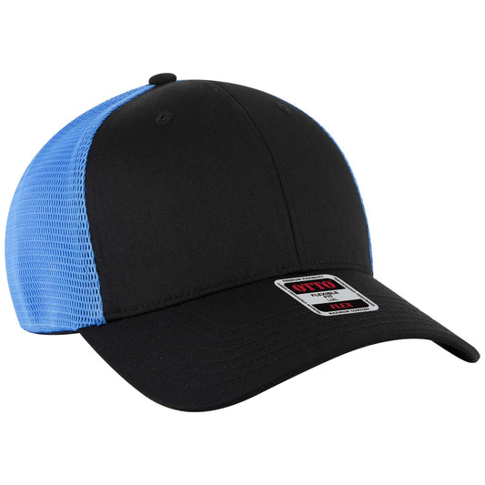 OTTO CAP "OTTO FLEX" Fitted 6 Panel Low Profile Mesh Back Trucker Hat 135-2