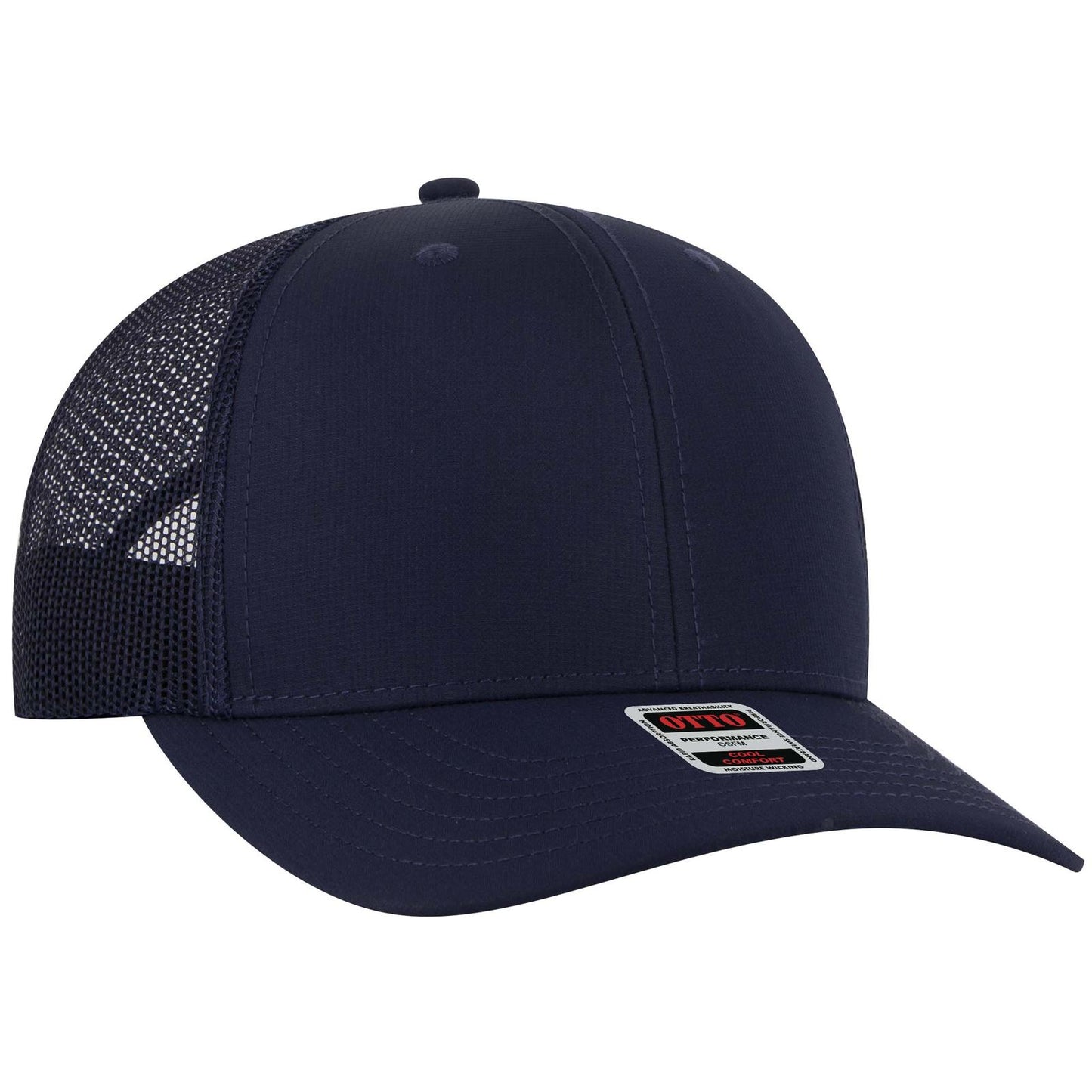 OTTO CAP 6 Panel Mid Profile Mesh Back Trucker Hat 112-3