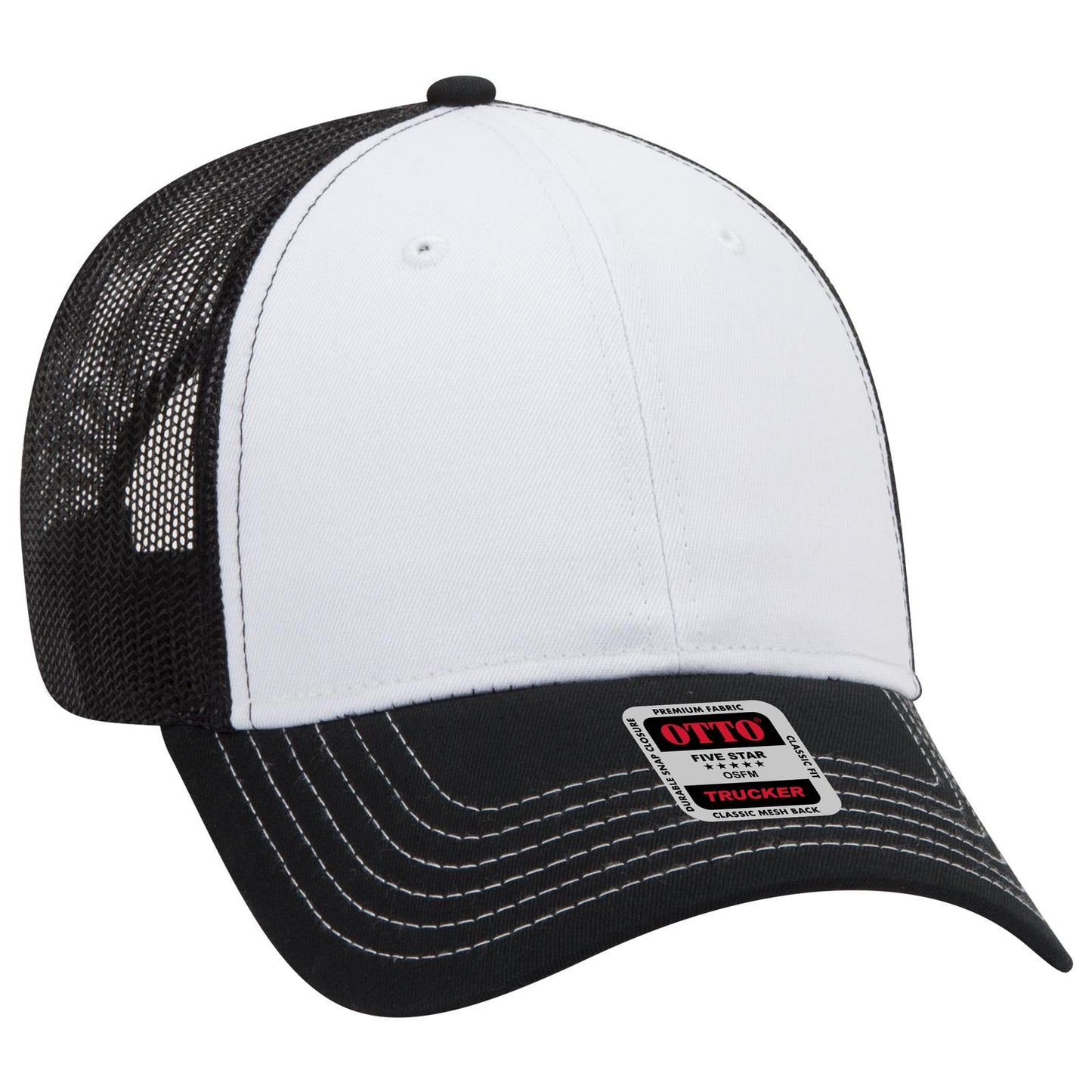 OTTO CAP 6 Panel Low Profile Mesh Back Trucker Hat 83-1239
