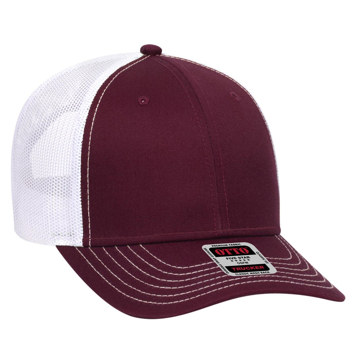 OTTO CAP 6 Panel Low Profile Mesh Back Trucker Hat 83-1239