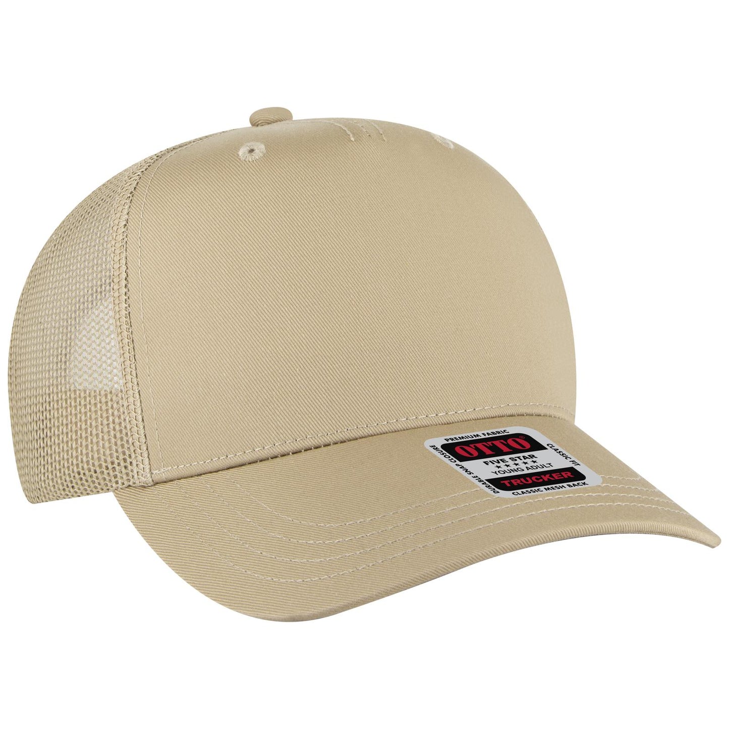 OTTO CAP 5 Panel Mid Profile Mesh Back Trucker Hat 32-285