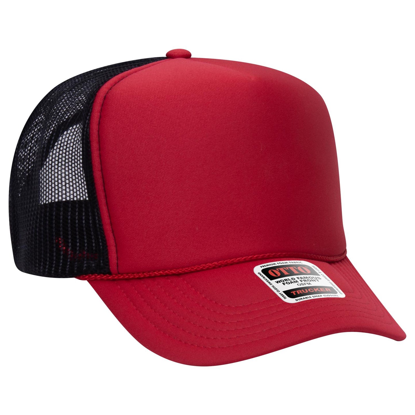 OTTO CAP 5 Panel High Crown Mesh Back Trucker Hat 39-165