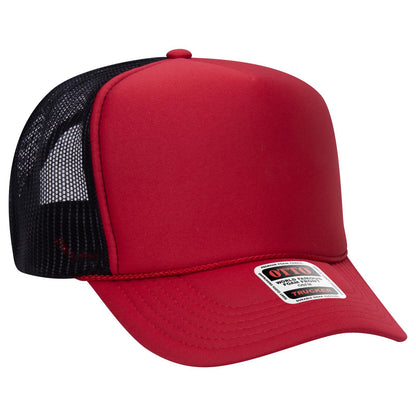 OTTO CAP 5 Panel High Crown Mesh Back Trucker Hat 39-165