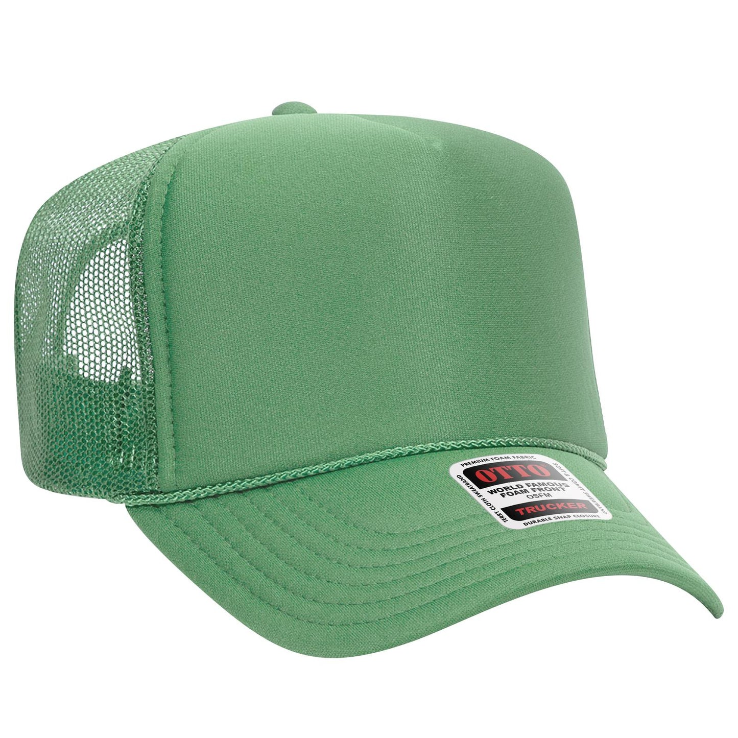 OTTO CAP 5 Panel High Crown Mesh Back Trucker Hat 39-165