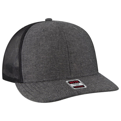 OTTO CAP 6 Panel Mid Profile Mesh Back Trucker Hat 112-1