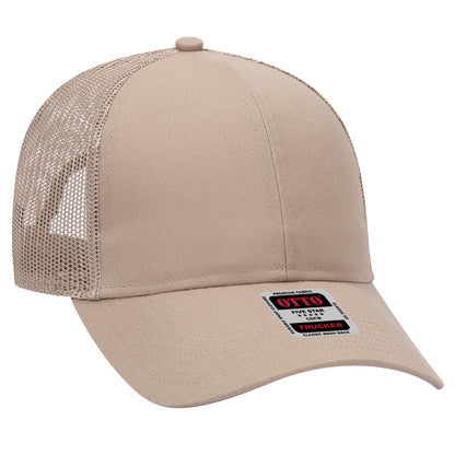 OTTO CAP 6 Panel Mid Profile Mesh Back Trucker Hat 30-287