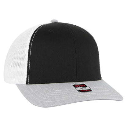 OTTO CAP 6 Panel Mid Profile Mesh Back Trucker Hat 112-1