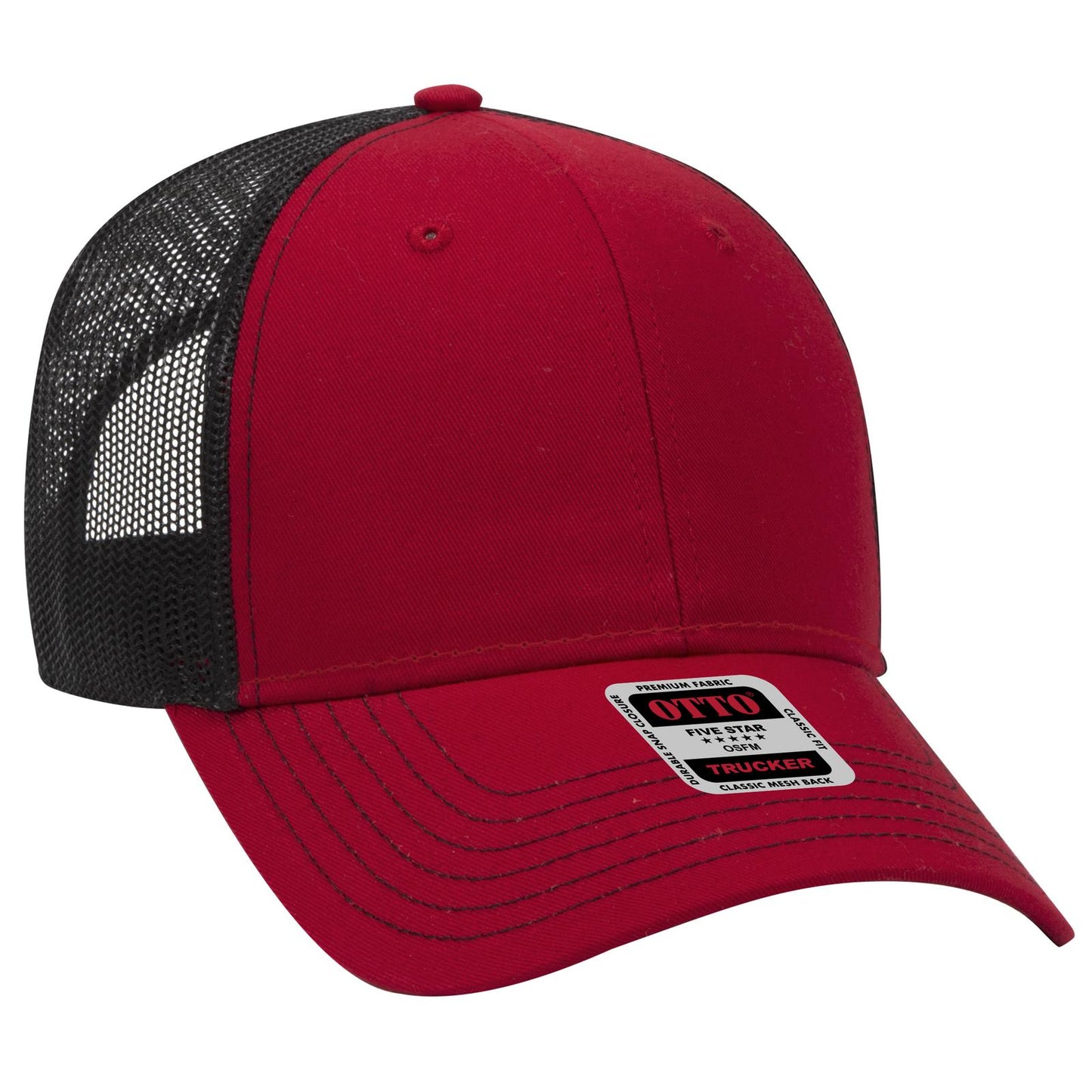 OTTO CAP 6 Panel Low Profile Mesh Back Trucker Hat 83-1239