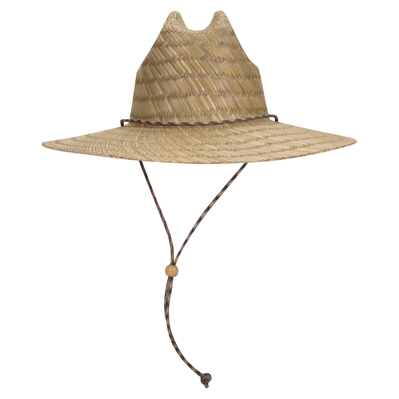 OTTO CAP Straw Lifeguard Hat w/Adjustable Cord