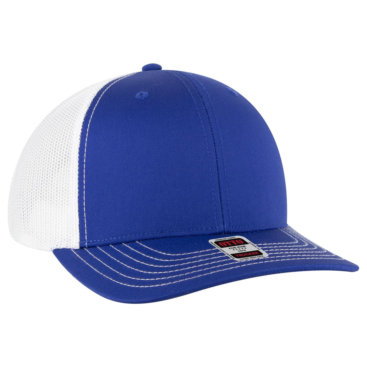 OTTO CAP 6 Panel Mid Profile Mesh Back Trucker Hat 112-1