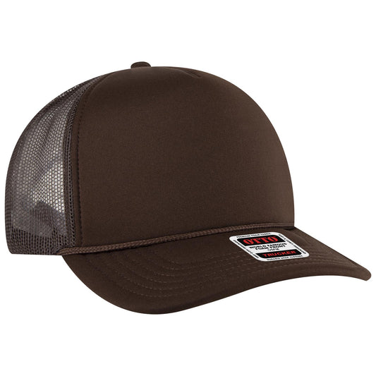 OTTO CAP 5 Panel High Crown Mesh Back Trucker Hat 3931-1