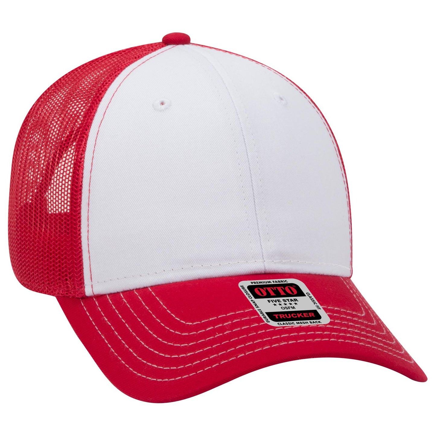 OTTO CAP 6 Panel Low Profile Mesh Back Trucker Hat 83-1239