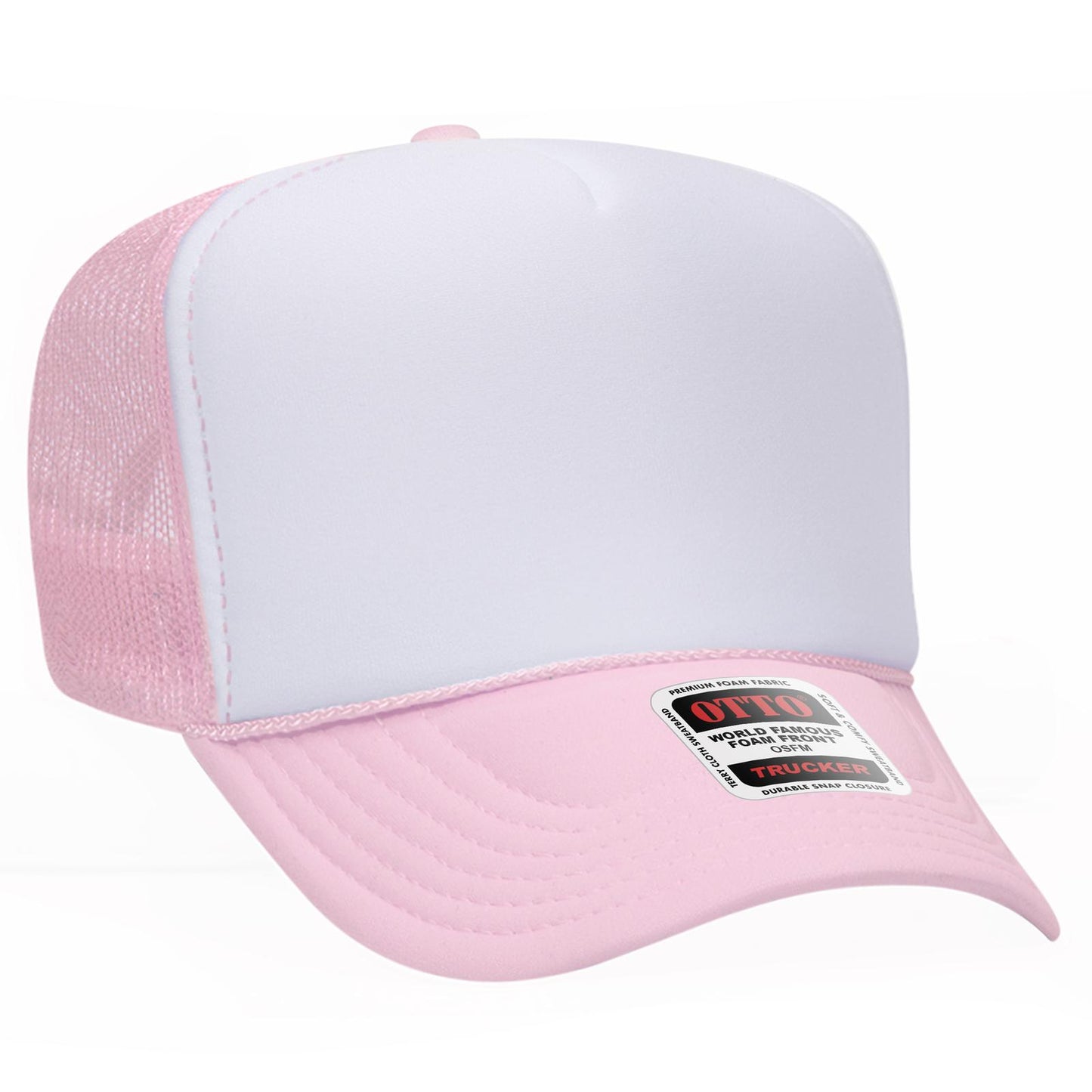OTTO CAP 5 Panel High Crown Mesh Back Trucker Hat 39-165