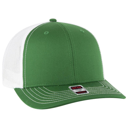 OTTO CAP 6 Panel Mid Profile Mesh Back Trucker Hat 112-1