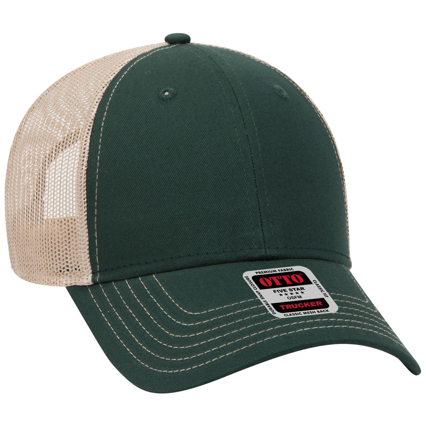 OTTO CAP 6 Panel Low Profile Mesh Back Trucker Hat 83-1239